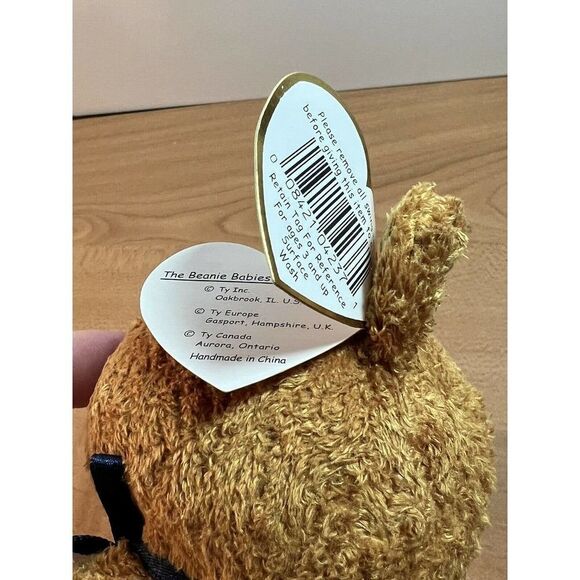 1998 Rare TY Beanie Baby Fuzz Bear - Original Retired - Fuzz the Bear W/ Case - Picture 11 of 11